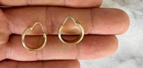 14 karaat gouden oorbellen, Ophalen of Verzenden, Gebruikt, Goud, Goud