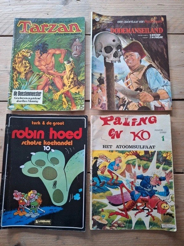 Robin Hood, Tarzan, Paling en Co, Roodbaard, Boeken, Meerdere stripboeken, Ophalen of Verzenden, Gelezen