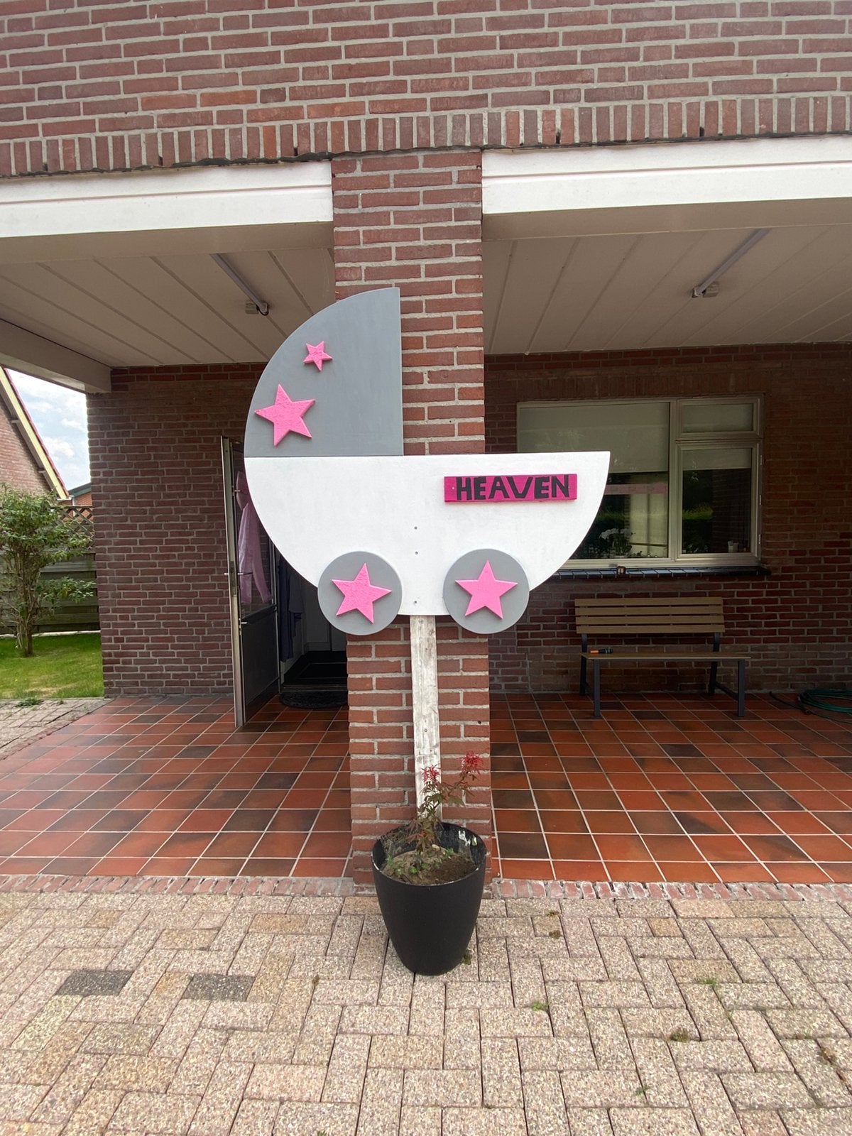 Gratis Geboortebord kinderwagen, Ophalen, Gebruikt, Geboortebord