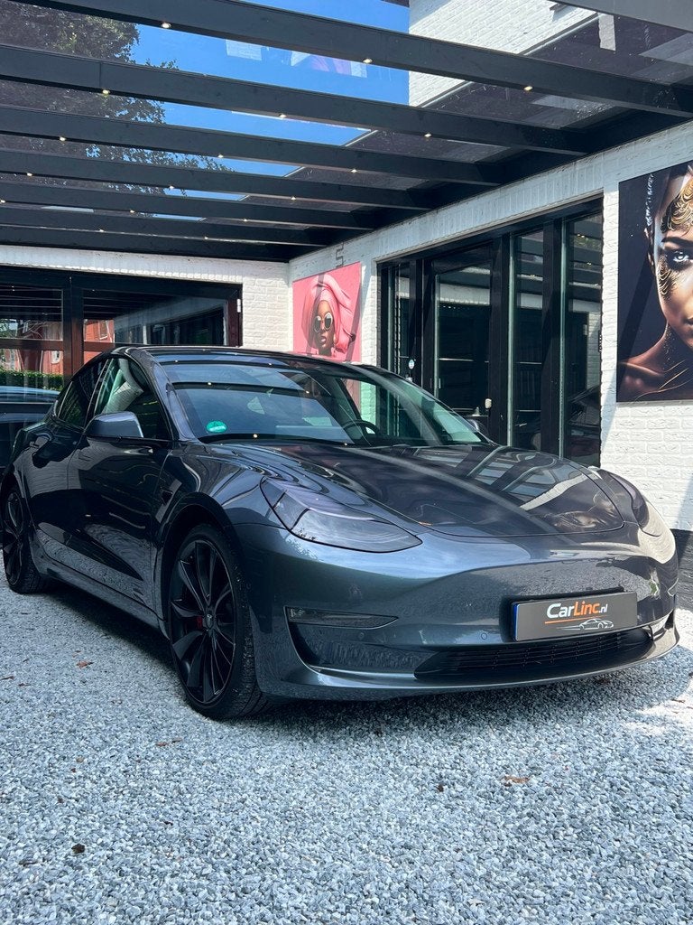 Tesla Model 3 Performance AWD 75 kWh, Auto's, Tesla, Automaat, 462 pk, Origineel Nederlands, Zilver of Grijs