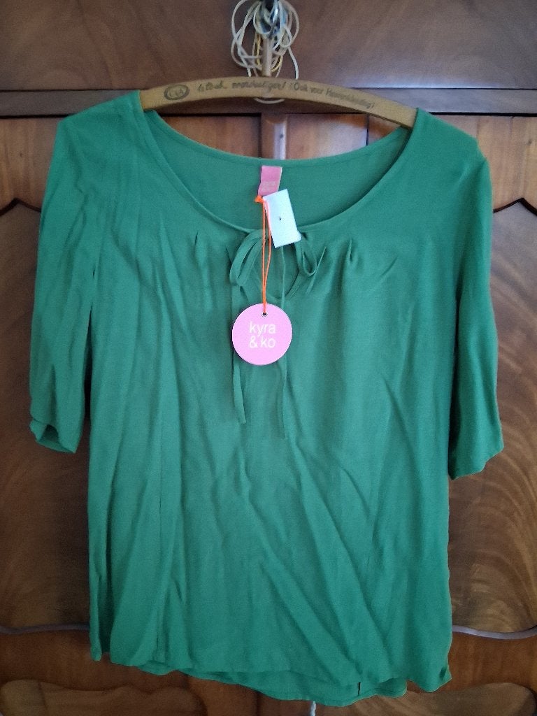 Kyra & co blouse shirt groen, Nieuw, Ophalen of Verzenden, Korte mouw, Kyra & Ko