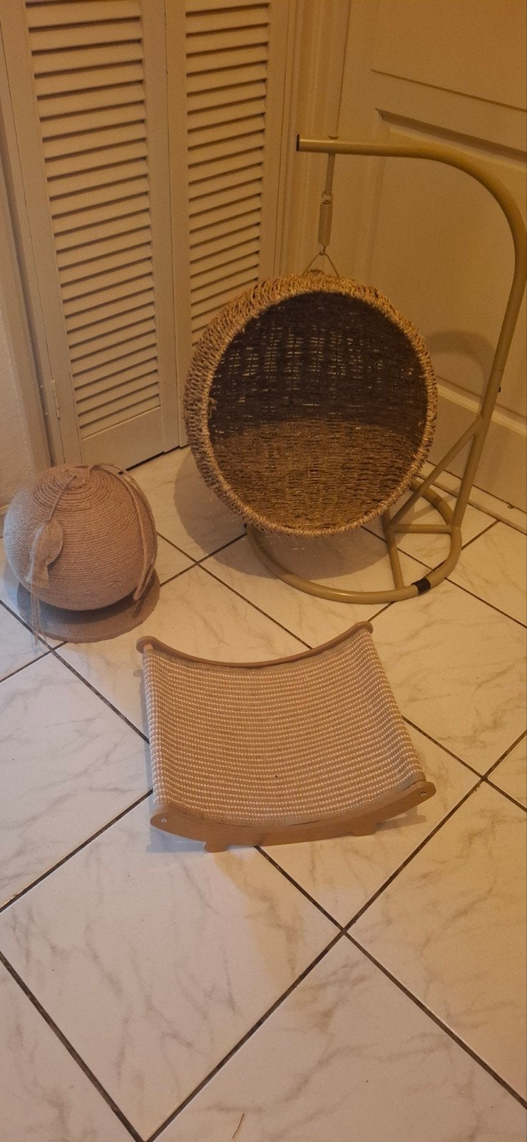 Kattenmand speelbal krabplank, Ophalen, Zo goed als nieuw, Riet