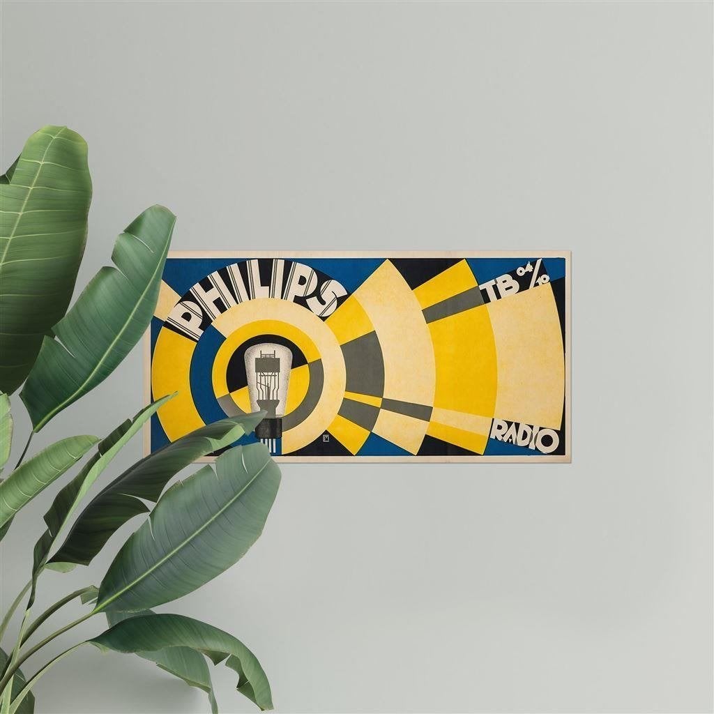 PHILIPS 40x80cm Vintage Reclame poster Affiche Cassandre, Verzamelen, Verzenden, Nieuw, Overige typen
