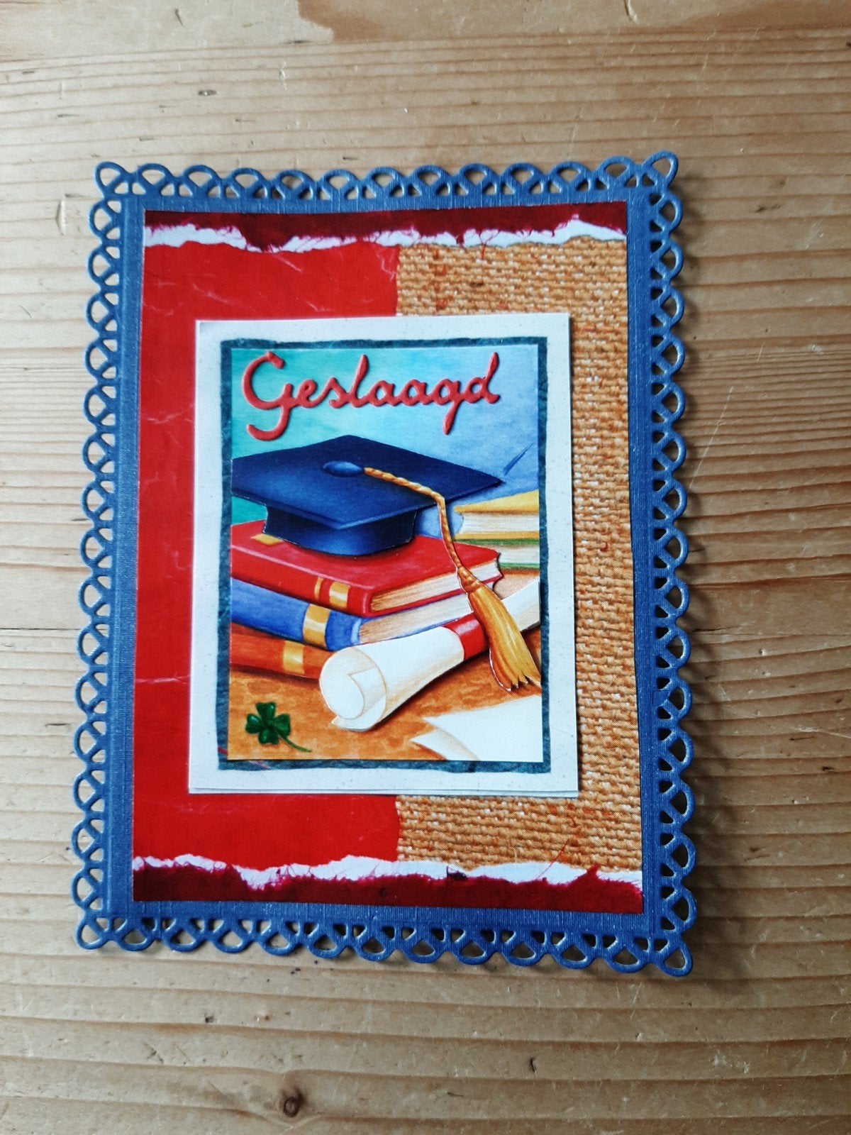 Stans kaart opleg met 3d plaatje geslaagd schooldiploma, Hobby en Vrije tijd, Kaarten | Zelf maken, Ophalen of Verzenden, Nieuw