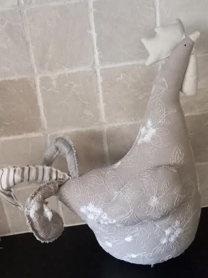 Knuffel kip in stof, Ophalen of Verzenden, Zo goed als nieuw
