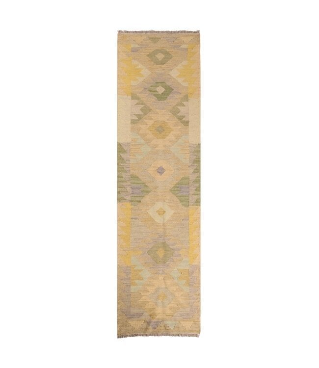 Handgeweven Kelim Loper Wol Vloerkleed Tapijt 197x57 cm, Beige, Nieuw, ...., Sadikaberdy@gmail.com