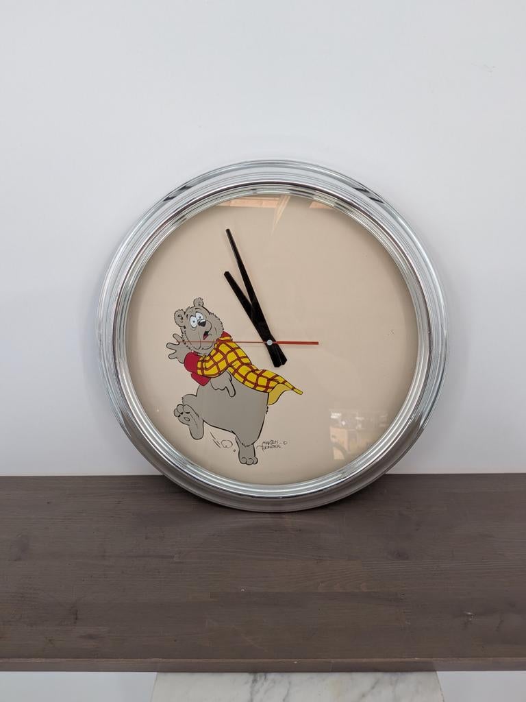 Vintage Wandklok Marten Toonder | Bommel / Tom Poes Stijl, Ophalen of Verzenden