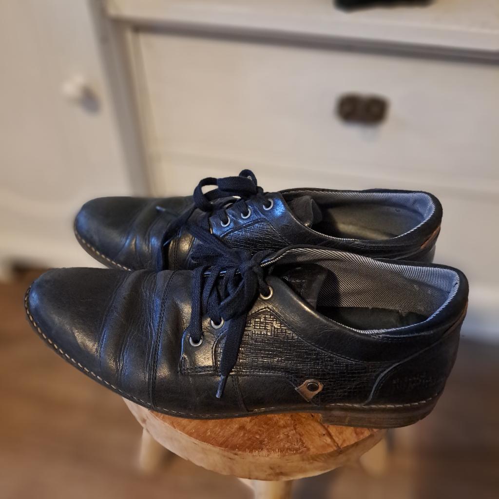 van Beers veterschoenen mt. 46, Kleding | Heren, Schoenen, Ophalen, Blauw, Van Beers, Gedragen