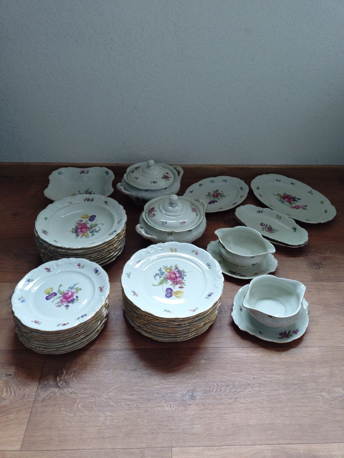 Vintage KPM Handgeschilderd Gouden rand Compleet servies, Ophalen
