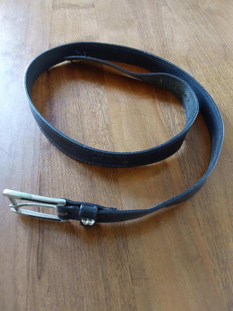 Zwarte leren riem - Maat 105, Ophalen, Heupriem, Onbekend, Gedragen