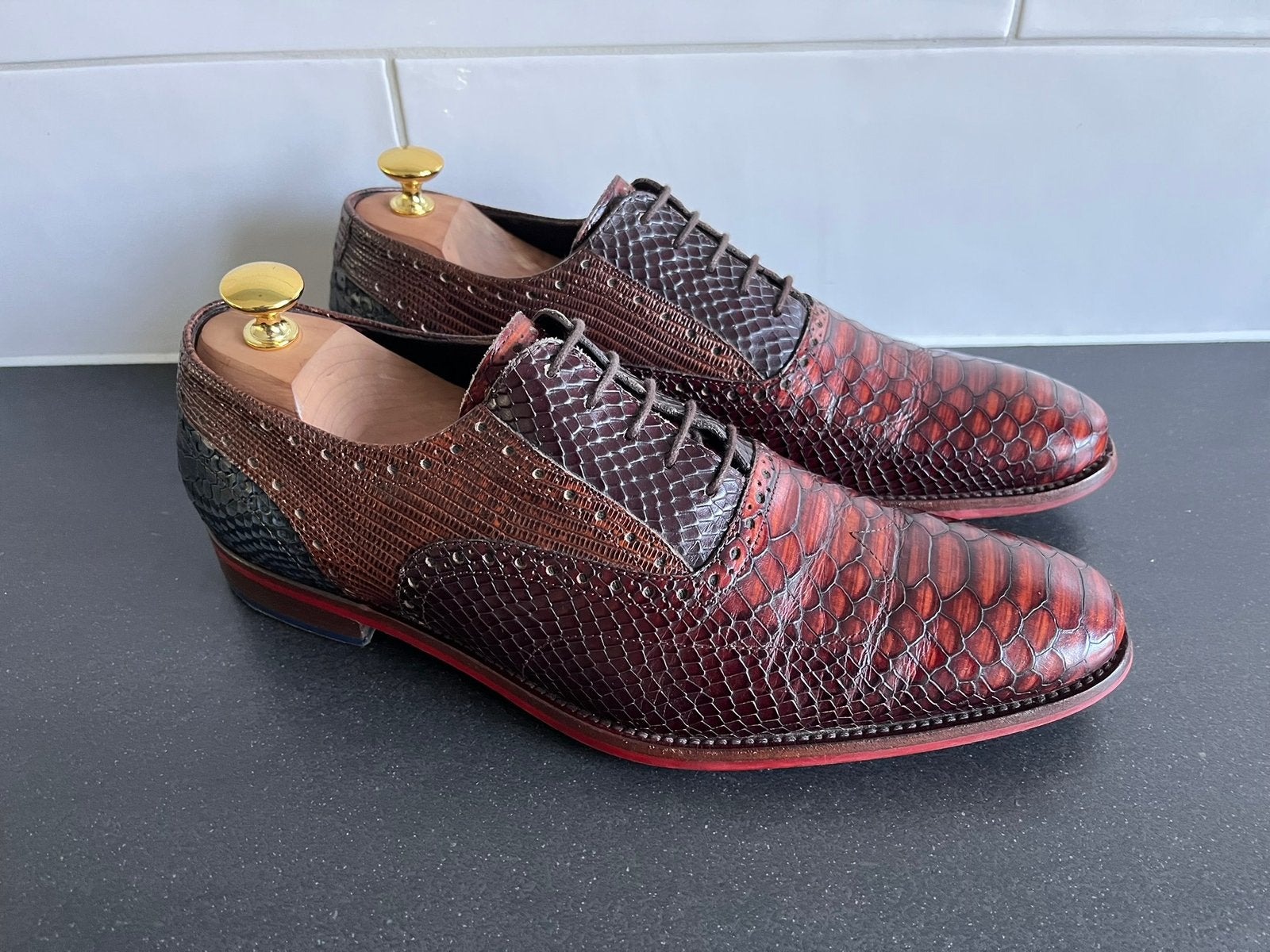 Floris van Bommel herenschoenen maat 8 / 42, Kleding | Heren, Bruin, Floris, Floris, Ophalen of Verzenden