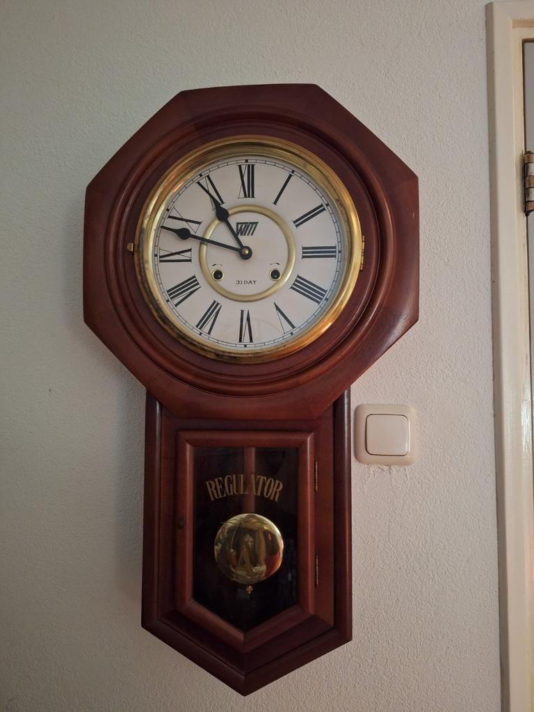 Oude wandklok lees eerst de beschrijving!!!, Ophalen of Verzenden