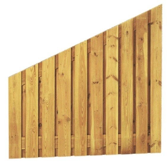 Geïmpregneerd plankenscherm recht aflopend 180x180/90 cm, 150 tot 200 cm, Nieuw, Ophalen of Verzenden, 150 tot 200 cm