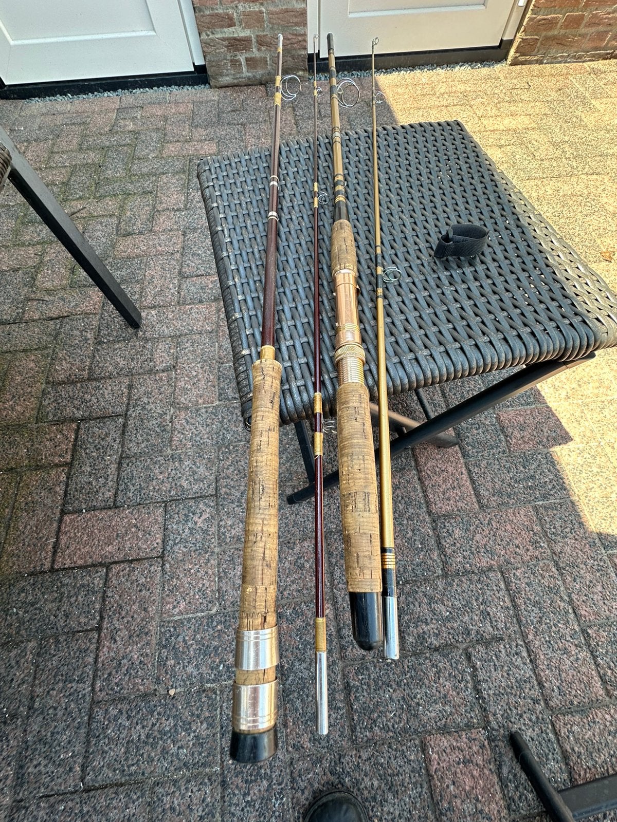2 oude spinhengels, Ophalen, Gebruikt, Werphengel
