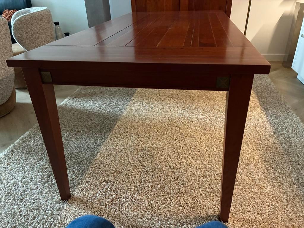 Massief Kersenhouten Eet- en Salontafel Set, Huis en Inrichting, Tafels | Sidetables, Ophalen of Verzenden, Zo goed als nieuw