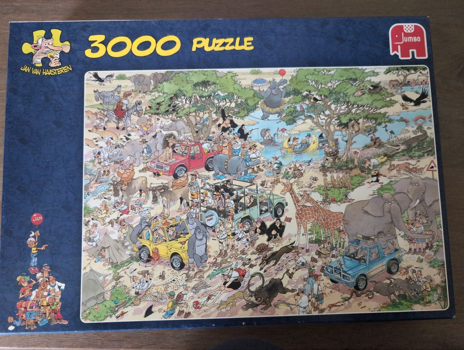 Jan van Haasteren 3000 stukjes puzzel - Safari, Ophalen, Meer dan 1500 stukjes, Zo goed als nieuw, Legpuzzel