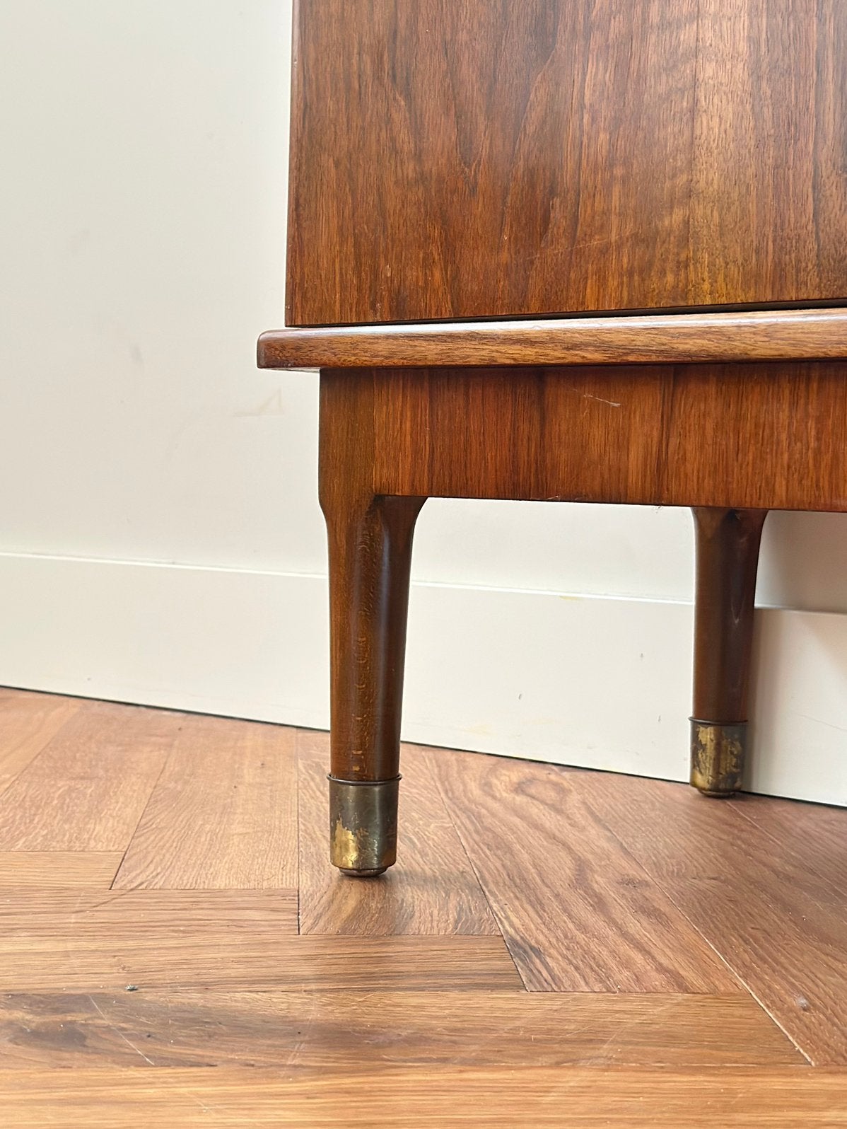 Vintage wandmeubel pallisander hout Deens jaren 50/60/70, Ophalen, Gebruikt, Met deur(en), 100 tot 150 cm