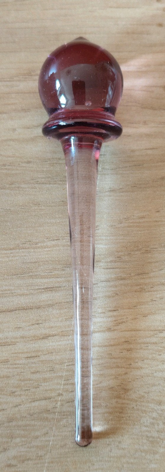 VINTAGE GLAZEN STOPJE MET APPLICATOR  VOOR PARFUM FLESJE, Verzenden, Zo goed als nieuw, Toebehoren