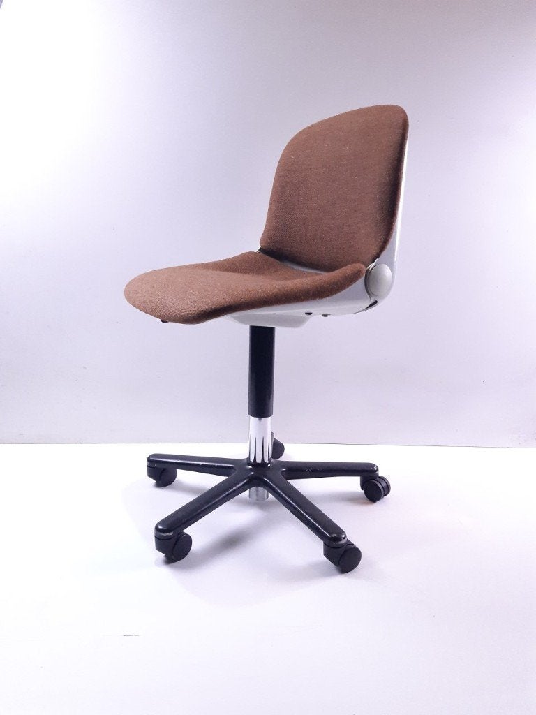 Bureaustoel van Wilhelm Ritz voor Wilkhahn, 1970s, Ophalen, Gebruikt, Bruin, Kunststof