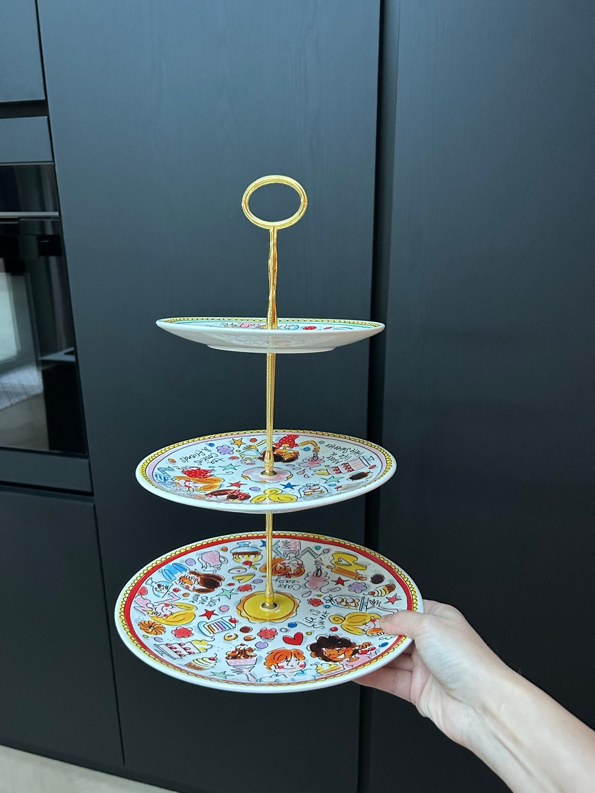 Blond Amsterdam Etagère in zeer goede staat, Ophalen, Etagère, Zo goed als nieuw, Steen/keramiek