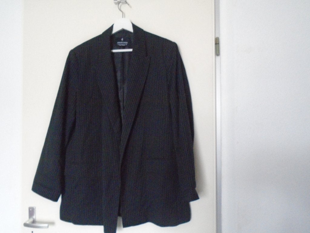 Stradivarius Zwart Gestreept Jasje - Maat XL, Verzenden, Zwart, Maat 46/48 (XL) of groter, Zo goed als nieuw