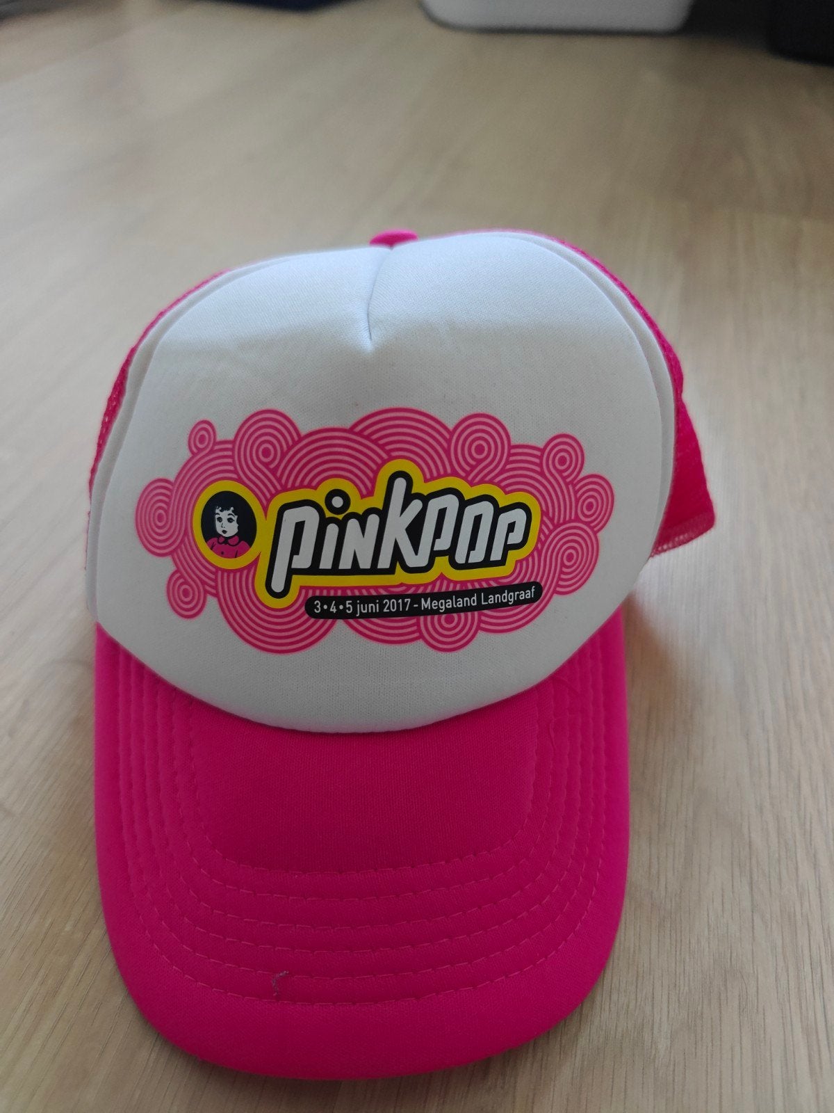 Roze Pinkpop pet 2017 - Nooit gebruikt, zo goed als nieuw, Ophalen, Pinkpop, One size fits all, Pet