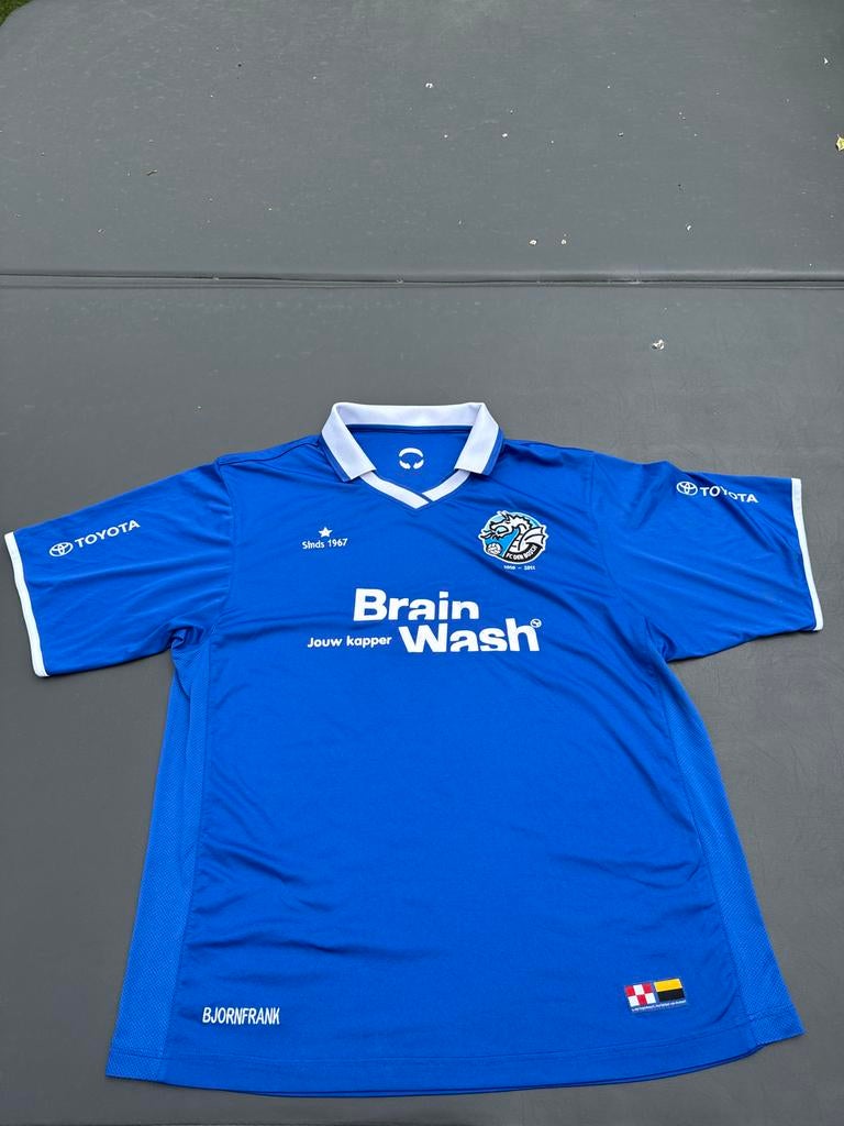 Blauw Voetbalshirt met Sponsorlogo's - Maat XXL, Kleding | Heren, Maat 52/54 (L), Blauw, Ophalen of Verzenden, Voetbal