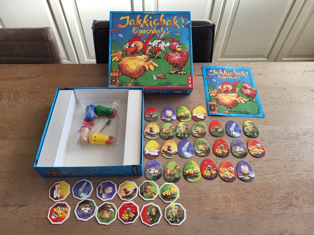 spel Jakkiebak kippenkak!, Een of twee spelers, Ophalen of Verzenden, Zo goed als nieuw
