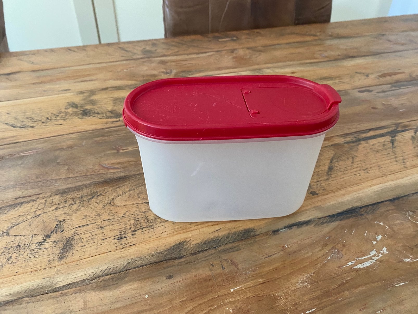 Tupperware voorraadbus ruimtebespaarder, Ophalen of Verzenden, Rood, 1100 ml, Overige typen