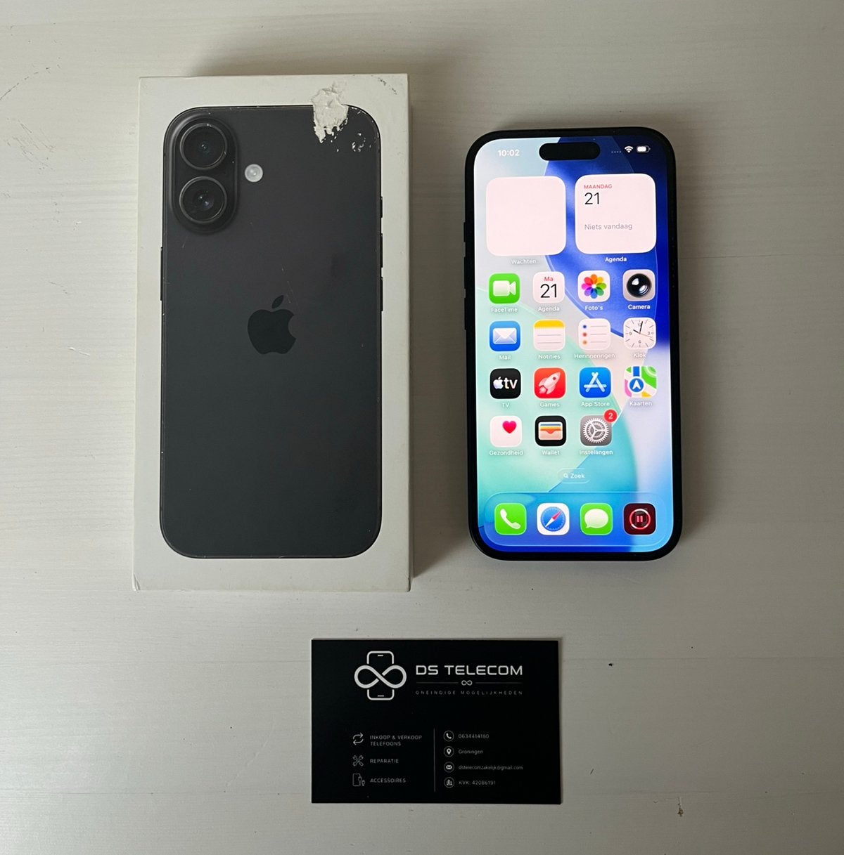 Apple Iphone 16 256GB | Nieuwstaat | 🔋 91% | DS Telecom, Telecommunicatie, 256 GB, Zwart, IPhone 16, Ophalen of Verzenden