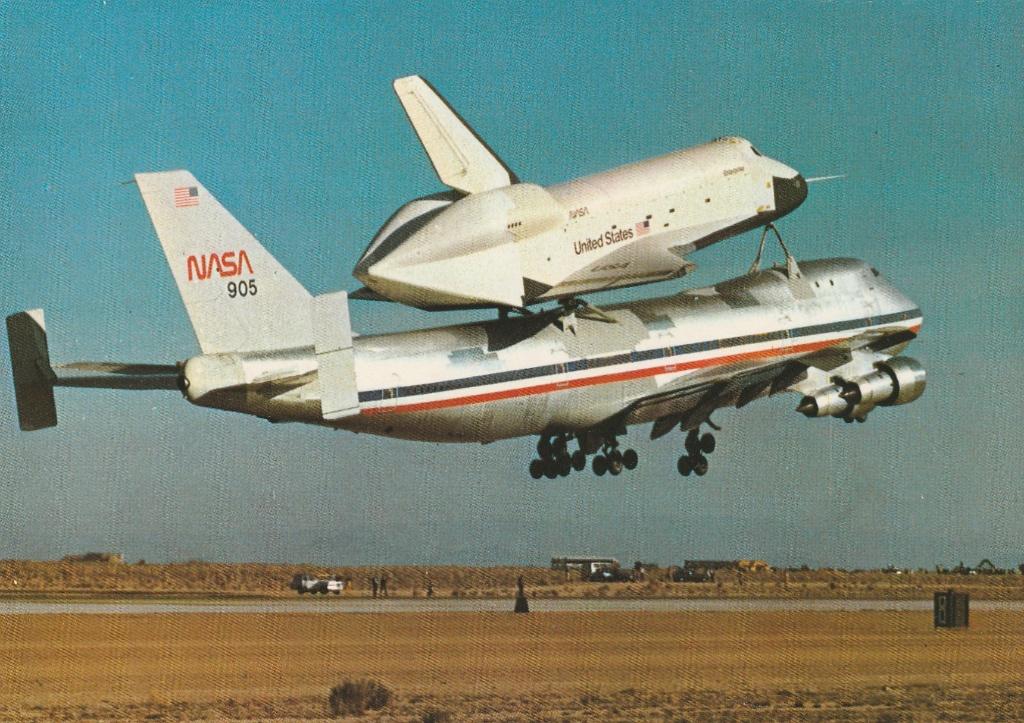 NASA Boeing 747 Carrier Aircrafr /Sweep off Air Force Base, Ophalen, Nieuw, Kaart, Foto of Prent