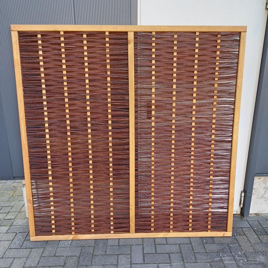 Luxe wilgenschermen in houten frame., Tuin en Terras, Schuttingen, Ophalen, 1 tot 2 meter, Minder dan 3 meter, Nieuw