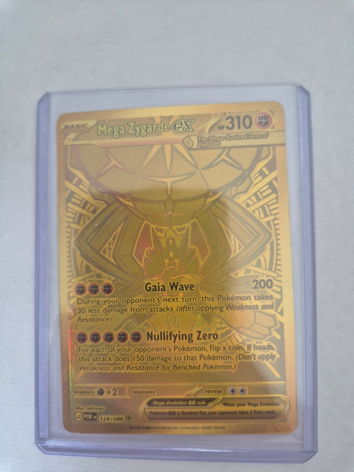 Pokemon Mega Zygarde EX, Ophalen, Zo goed als nieuw, Losse kaart, Foil