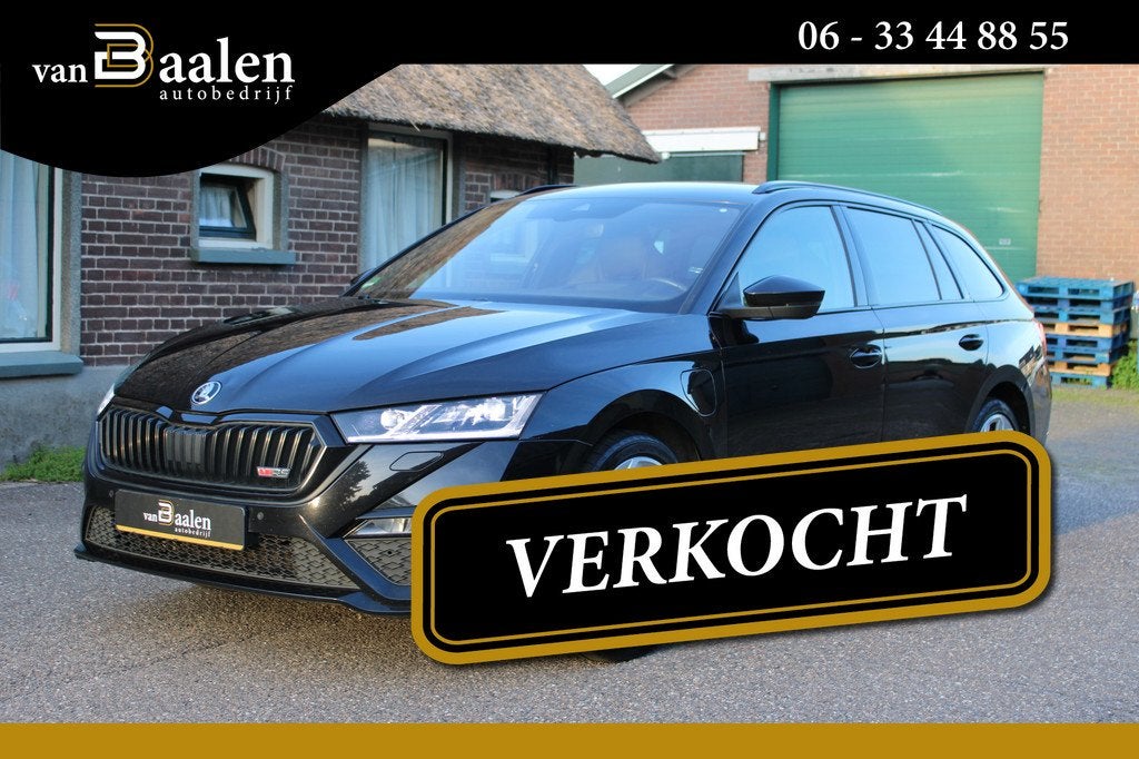 Skoda Octavia Combi 1.4 TSI RS iV PHEV *VERKOCHT!*, Auto's, Skoda, Gebruikt, 4 cilinders, Zwart, Plug-in hybride