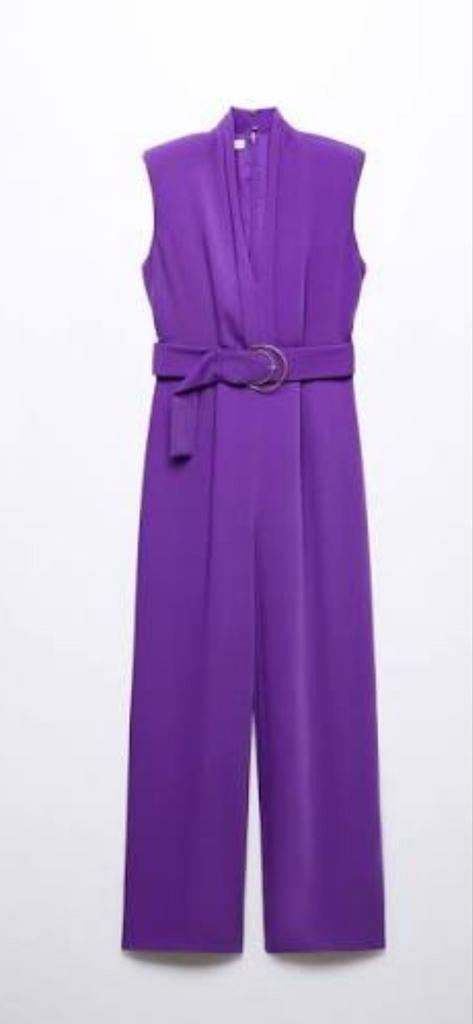 Nieuwe Mango jumpsuit paars crêpe maat 46/48 (XXXL), Kleding | Dames, Jumpsuits, Ophalen of Verzenden, Nieuw, Maat 46/48 (XL) of groter