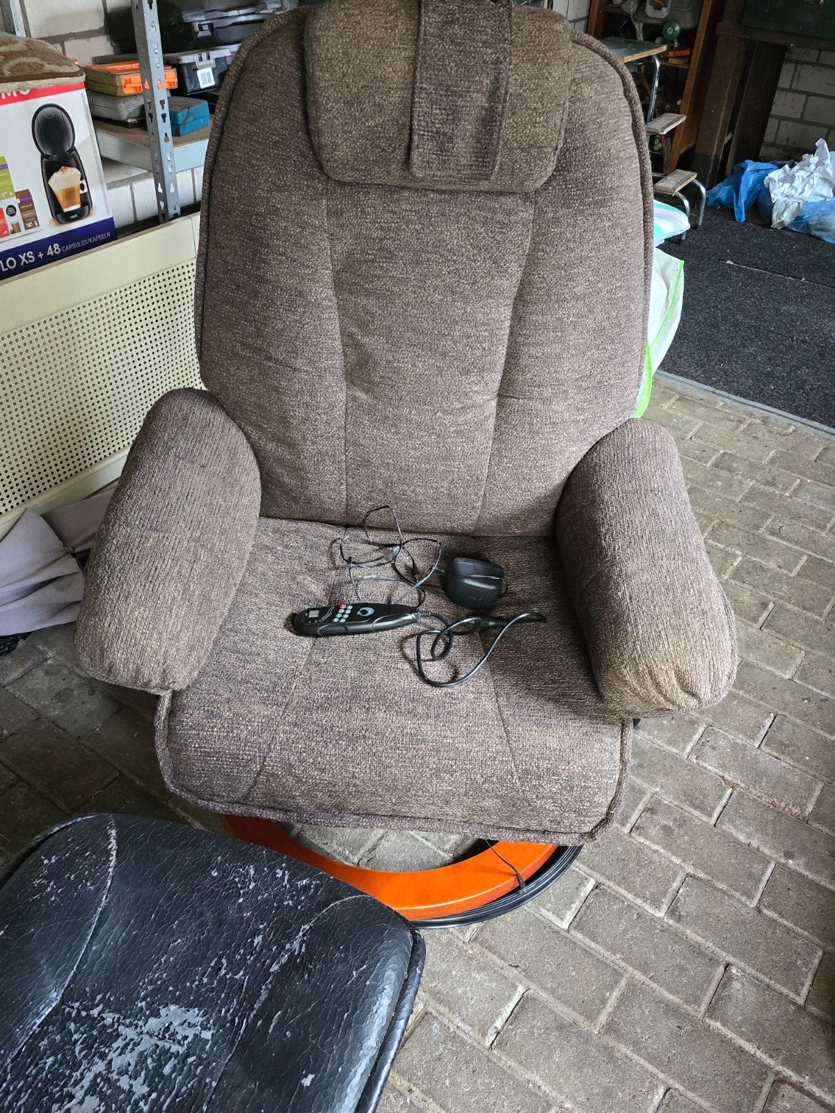 Retro stoelen. Elektrisch verstelbare  relax stoelen, Ophalen, Gebruikt, 75 tot 100 cm, Stof