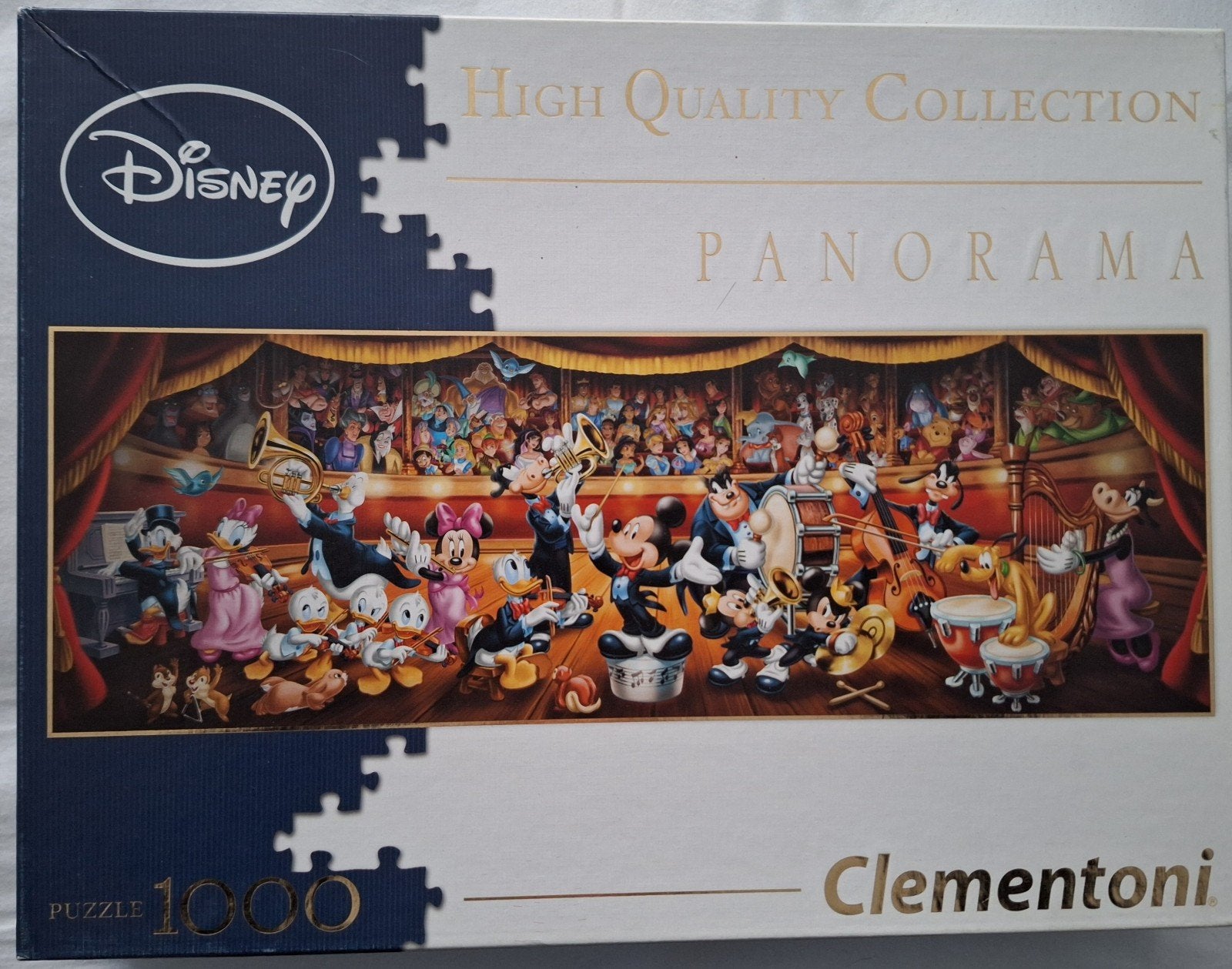 Clementoni Disney panorama puzzel 1000 stukjes, Ophalen of Verzenden, 500 t/m 1500 stukjes, Zo goed als nieuw, Legpuzzel