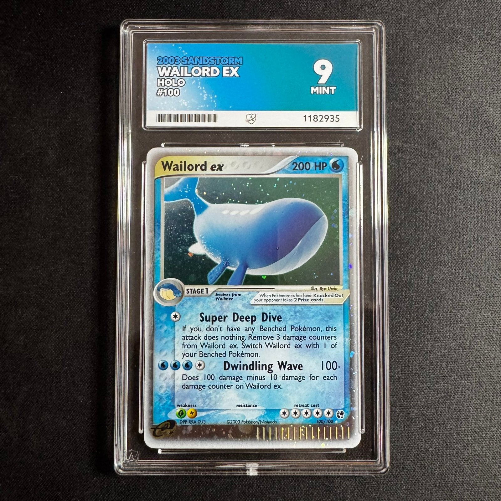 Pokémon Wailord 100/100 ACE 9 Sandstorm (Strong), Ophalen of Verzenden, Zo goed als nieuw