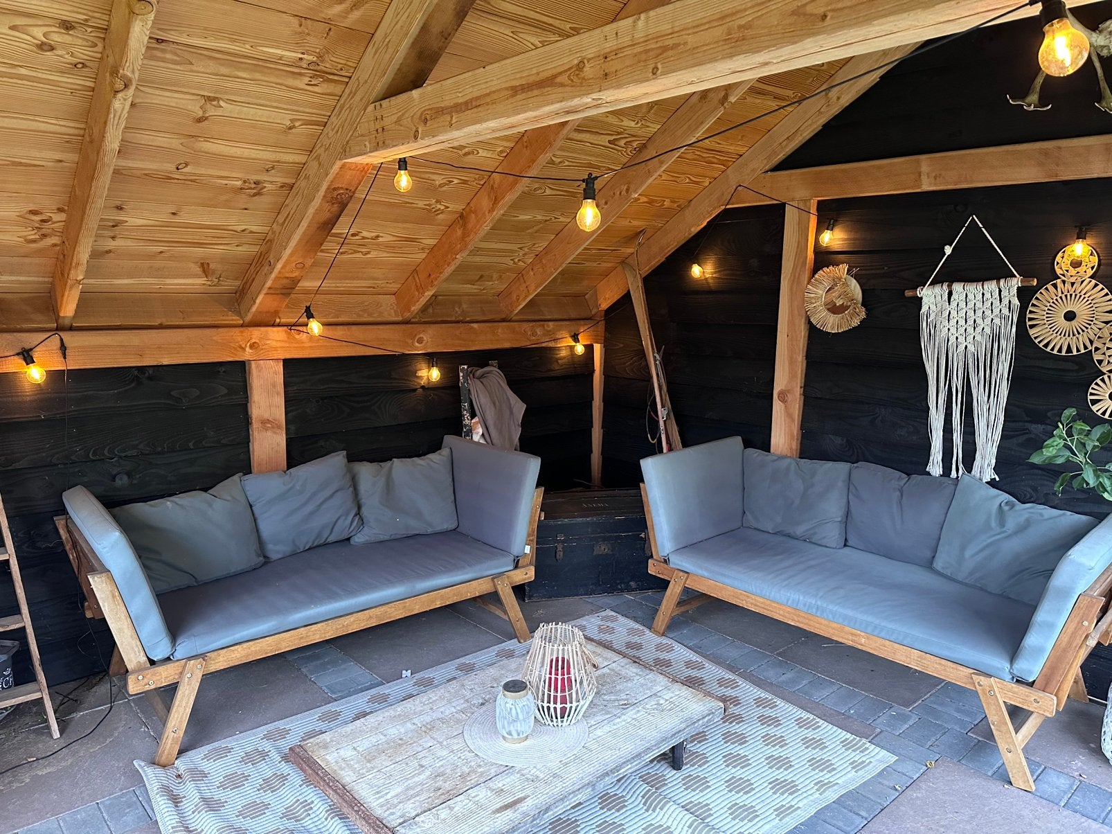 Loungebanken, Tuin en Terras, Tuinsets en Loungesets, Ophalen, Gebruikt, 6 zitplaatsen, Loungeset
