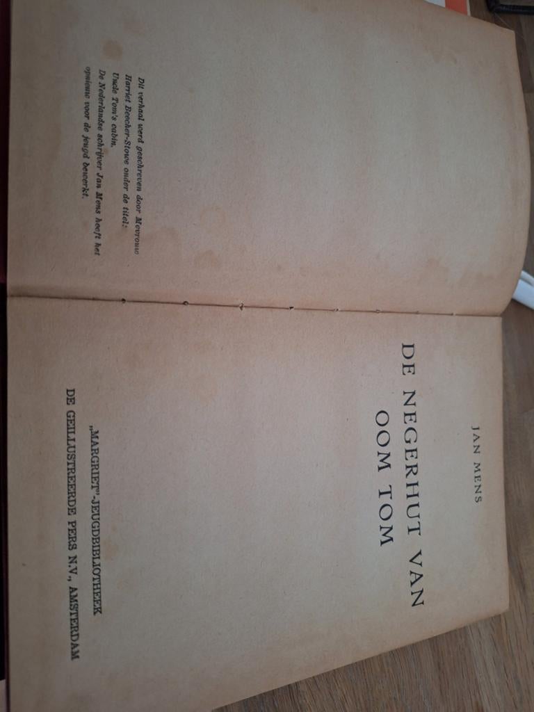 De Negerhut van Oom Tom - Jan Mens (Margriet Jeugdbibliothee, Ophalen of Verzenden, Jan Mens