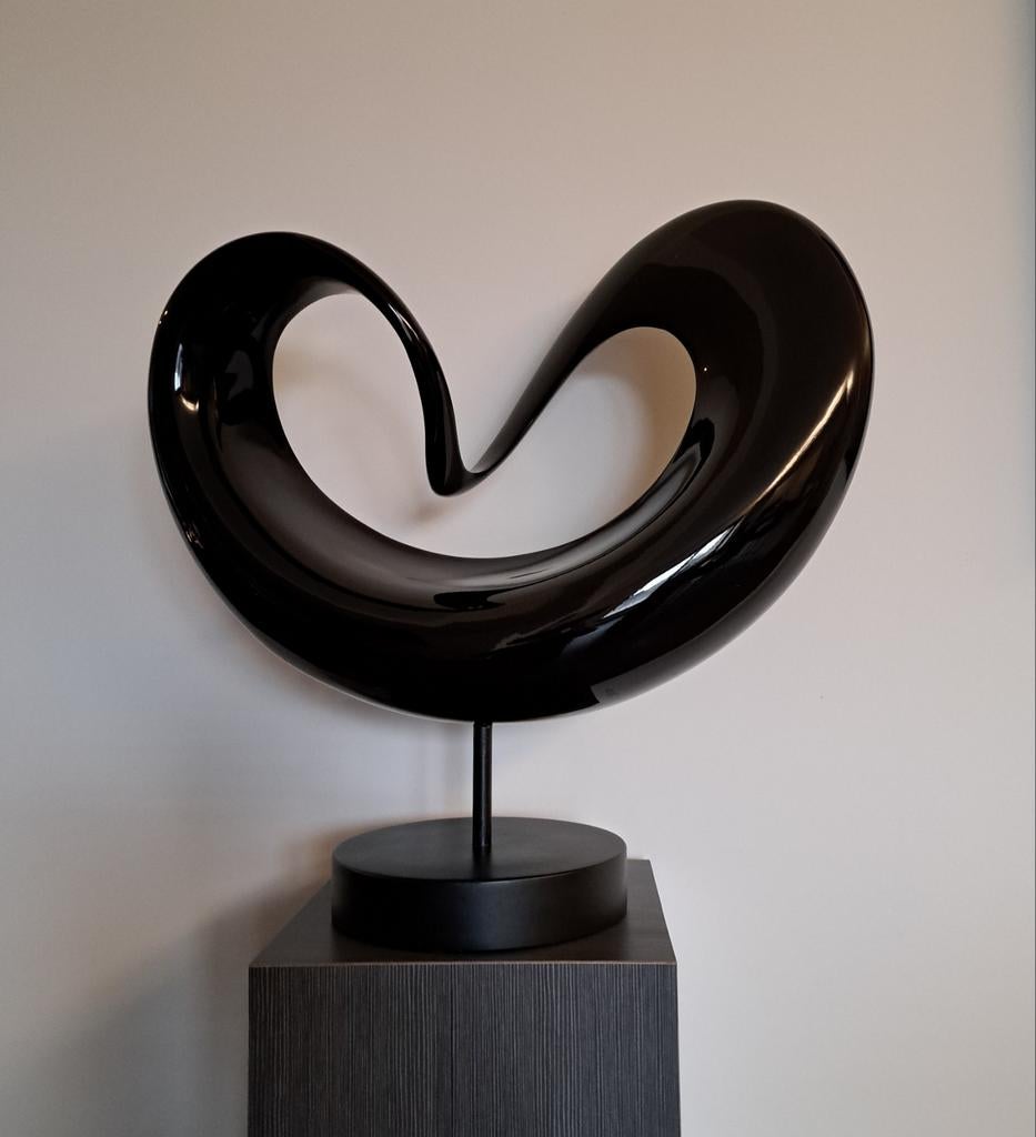 Abstracte figuur op voet / € 35, Ophalen, Zwart, Op sokkel, Beeld