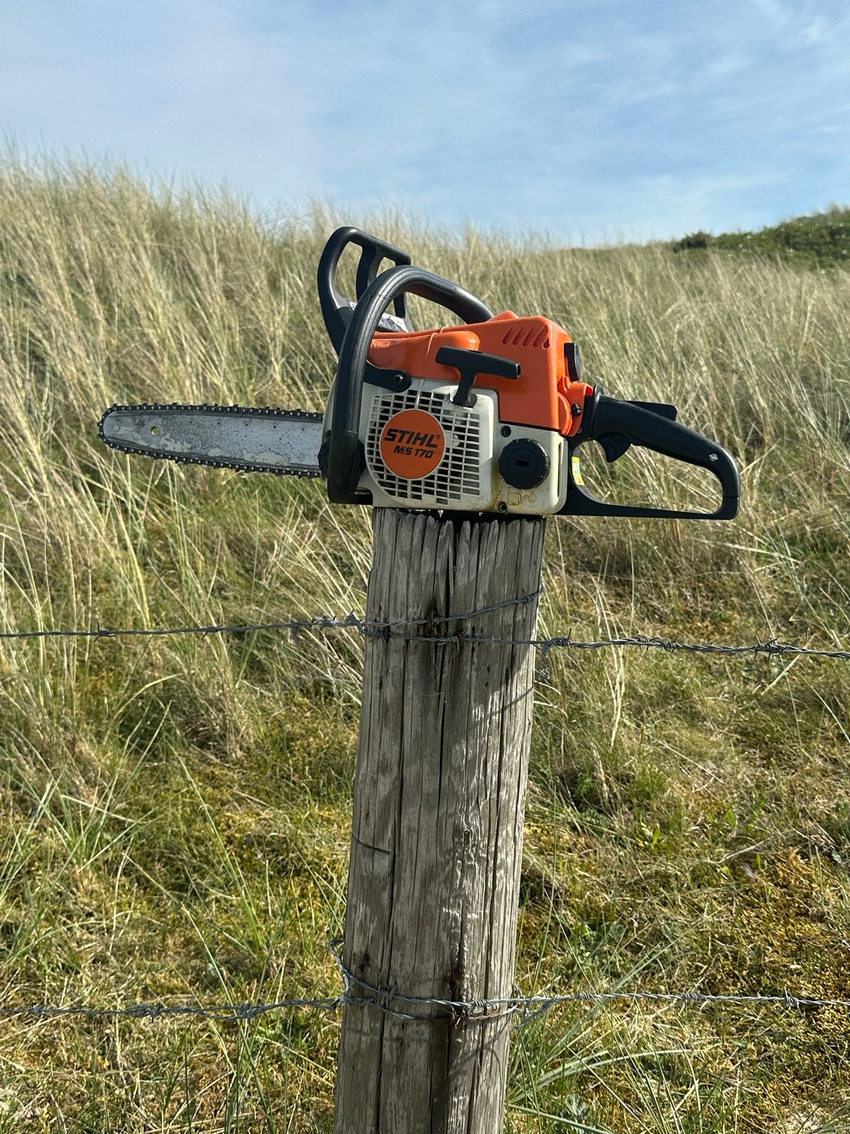Stihl MS 170 Kettingzaag - Compact en Krachtig, Ophalen of Verzenden, Gebruikt, Boomzaag