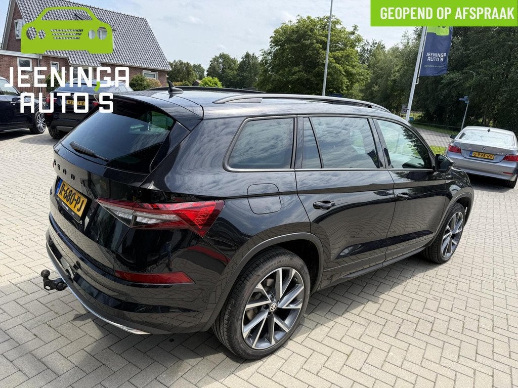 Skoda Kodiaq 1.5 TSI Sportline Business|Pano|Memory|Camera|E, Auto's, 4 cilinders, 150 pk, Zwart, SUV of Terreinwagen