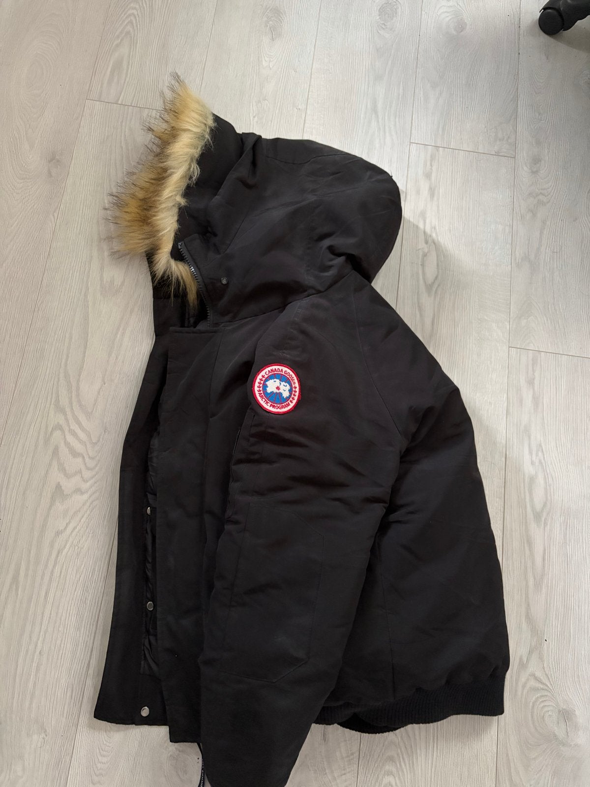 Canada Goose Bomber Winterjas - Maat S (valt als M), Ophalen, Gedragen, Maat 46 (S) of kleiner, Zwart