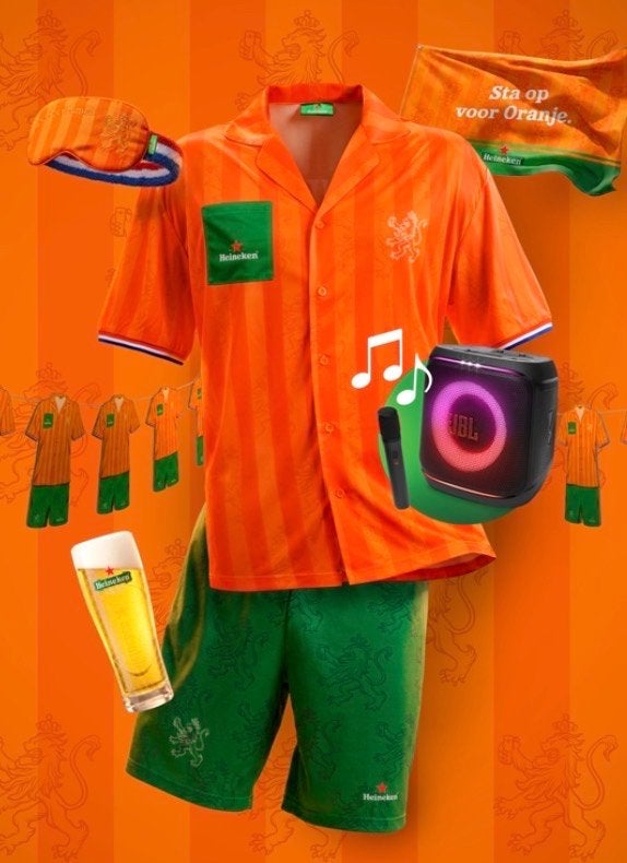 Heineken Pilsjama Oranje EK/WK Voetbal Outfit (Nieuw), Verzenden, Nieuw