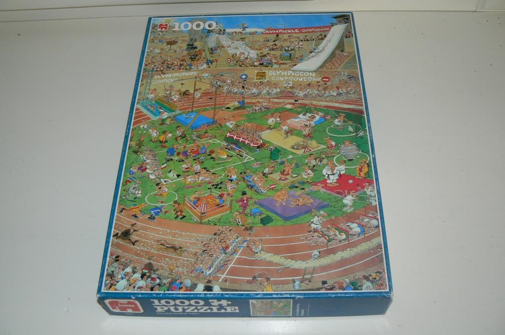Jan van Haasteren. Olympics. 1000 stukjes. Jumbo 1666, Ophalen of Verzenden, 500 t/m 1500 stukjes, Zo goed als nieuw, Legpuzzel
