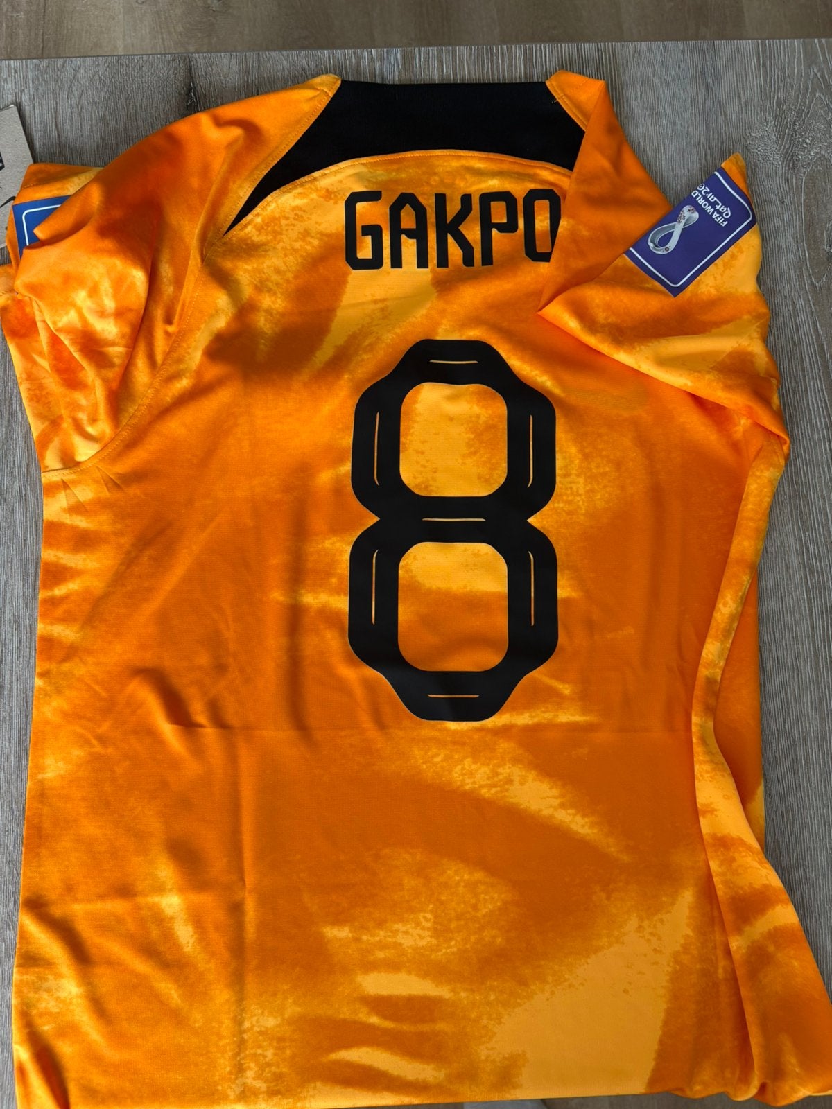 Nederlands elftal shirt origineel M Gakpo WK match details, Maat XL, Ophalen of Verzenden, Zo goed als nieuw, Shirt