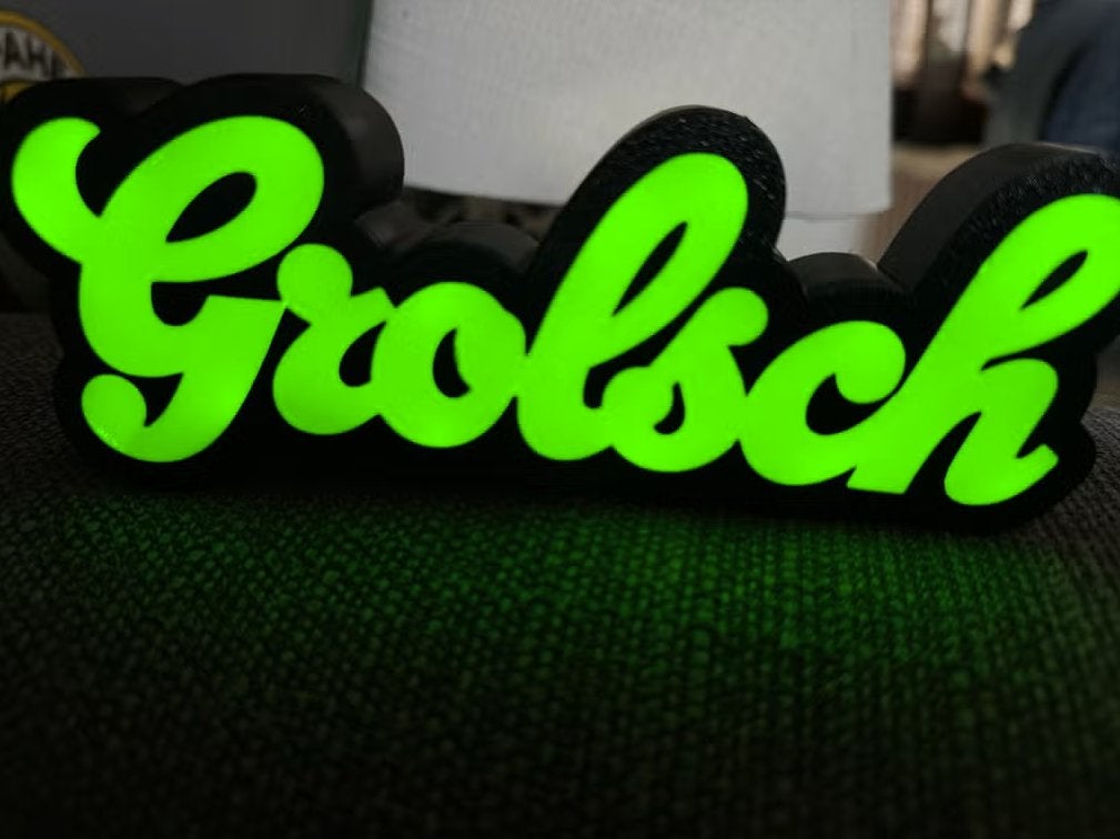 Grolsch lampje 3d print zwart, Ophalen of Verzenden, Nieuw, Overige typen, Grolsch