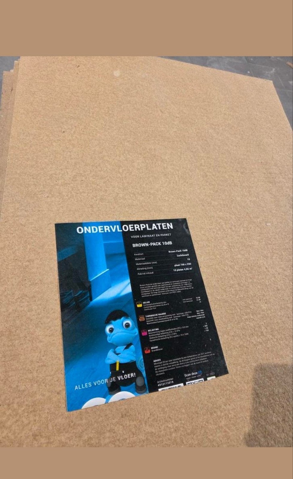 Ondervloerplaten 60x80 cm voor 25m2, Ophalen, Overige materialen, 30 cm of meer, Gebruikt