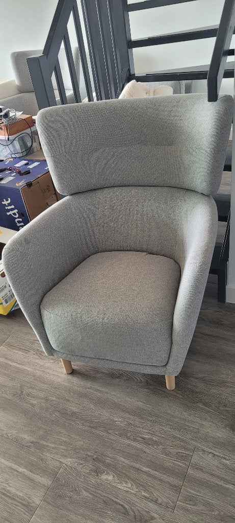 Nette grijze fauteuils (2x, samen of los te koop), Ophalen, Zo goed als nieuw, 75 tot 100 cm, 50 tot 75 cm